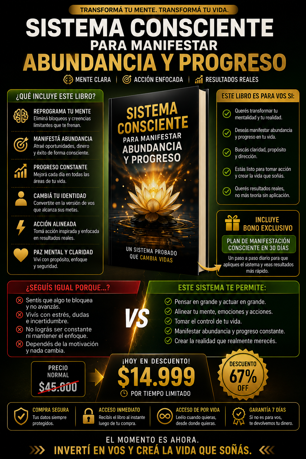 Sistema consciente para manifestar abundancia y progreso